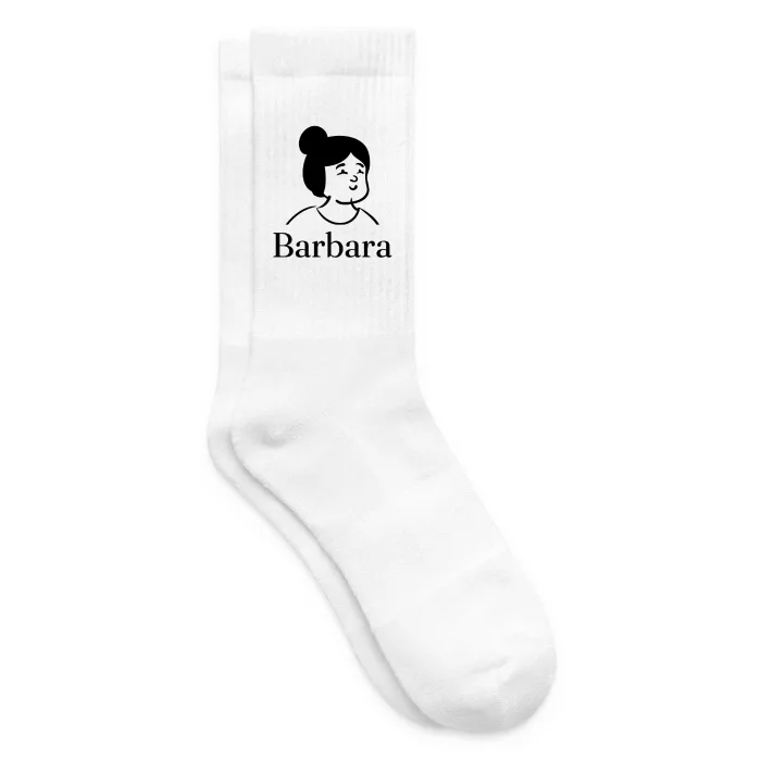 Chaussettes personnalisées au prénom Barbara