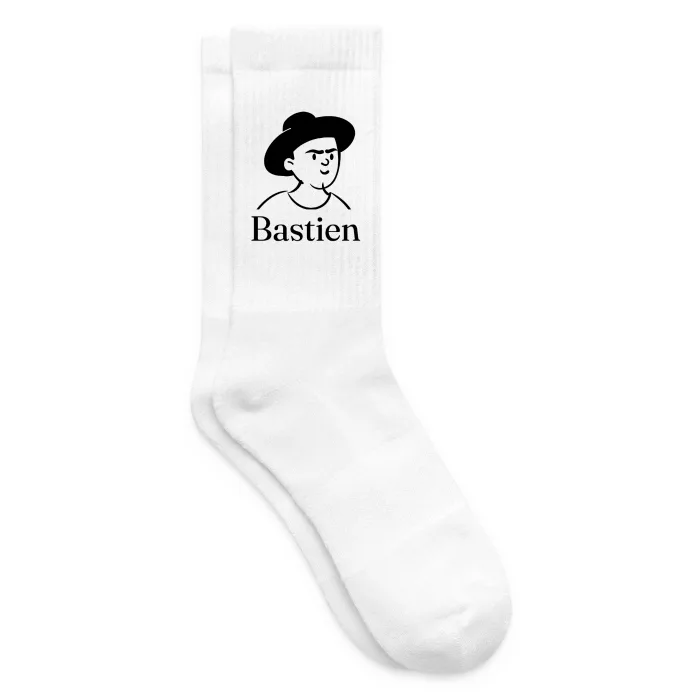 Chaussettes personnalisées au prénom Bastien