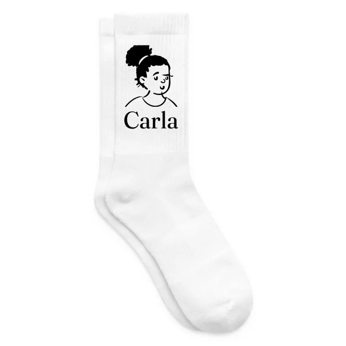 Chaussettes personnalisées au prénom Carla