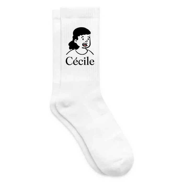 Chaussettes personnalisées au prénom Cécile
