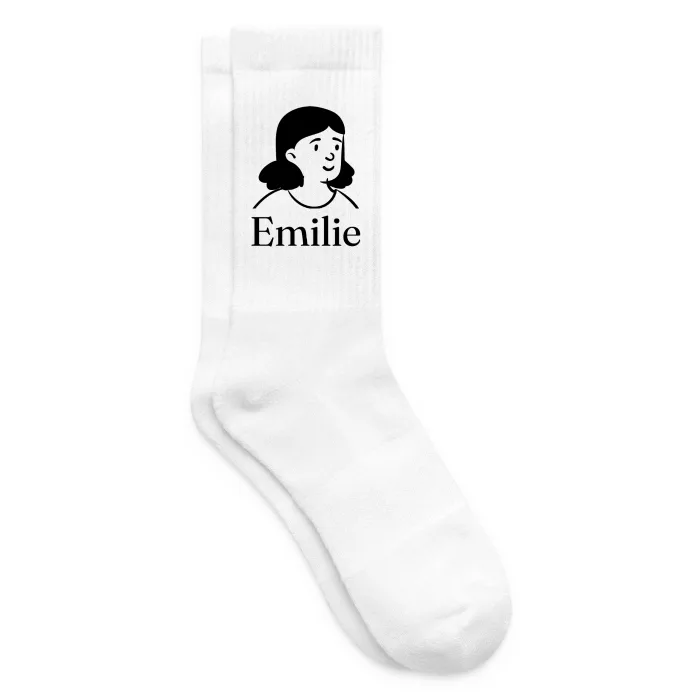 Chaussettes personnalisées au prénom Emilie