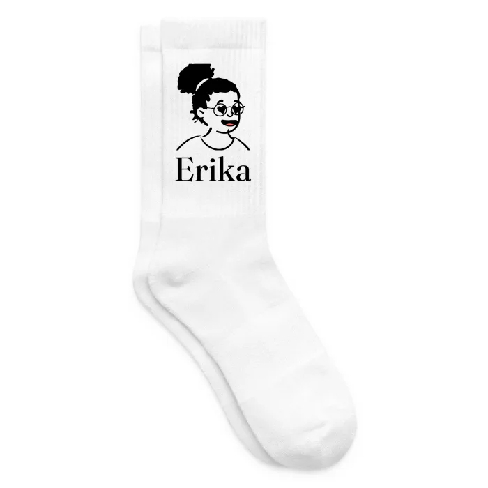 Chaussettes personnalisées au prénom Erika