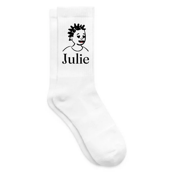 Chaussettes personnalisées au prénom Julie