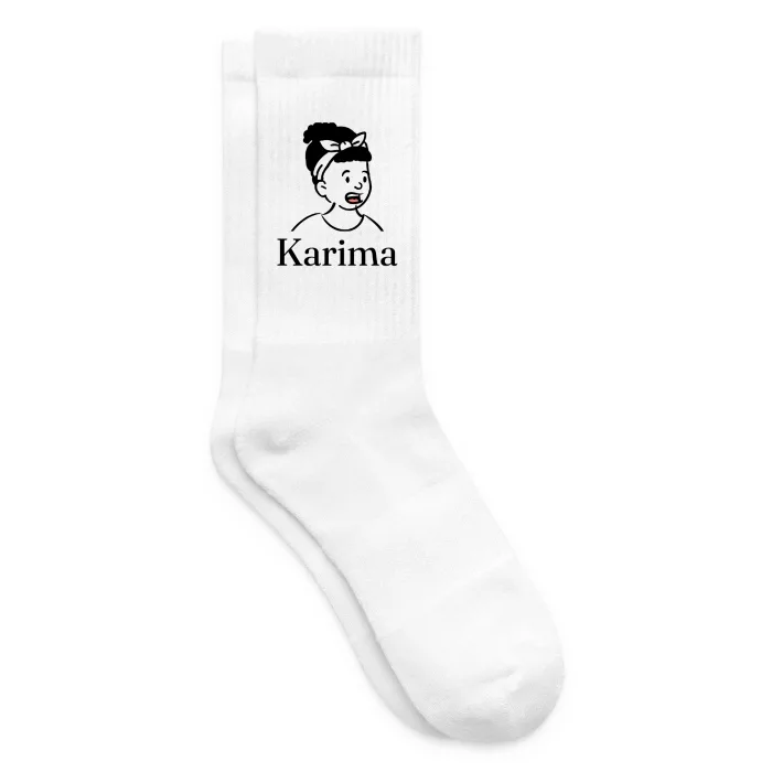 Chaussettes personnalisées au prénom Karima