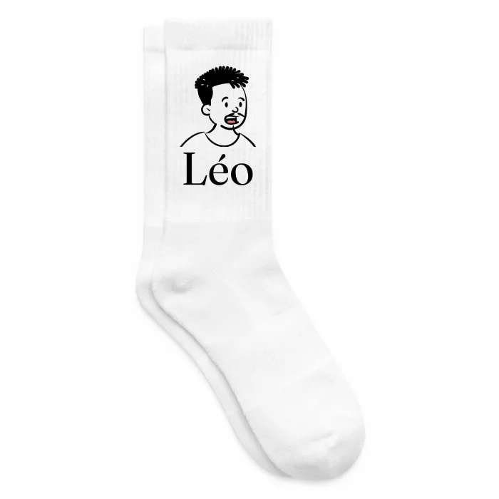 Chaussettes personnalisées au prénom Léo