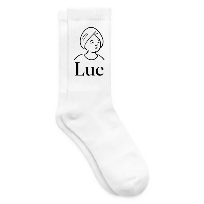 Chaussettes personnalisées au prénom Luc