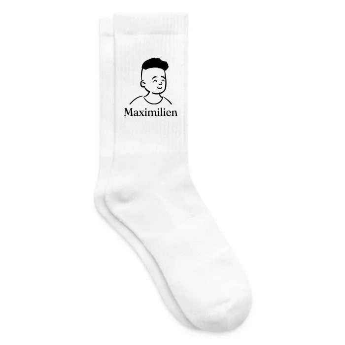 Chaussettes personnalisées au prénom Maximilien