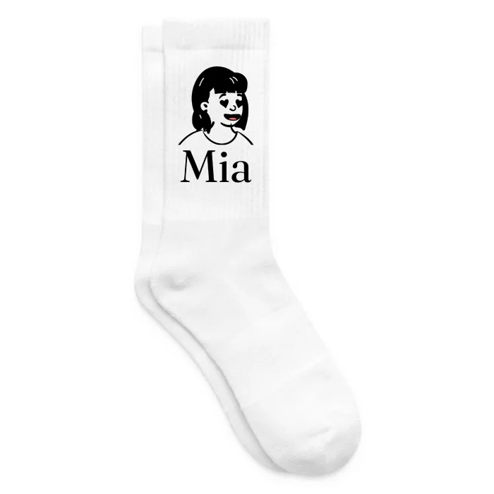 Chaussettes personnalisées au prénom Mia