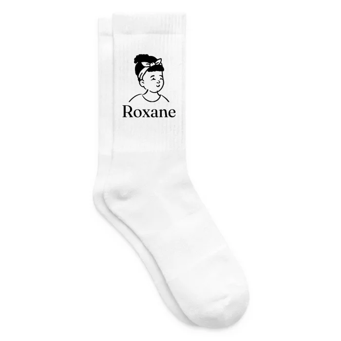 Chaussettes personnalisées au prénom Roxane