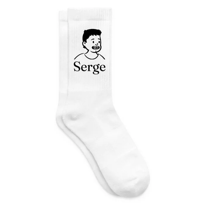 Chaussettes personnalisées au prénom Serge