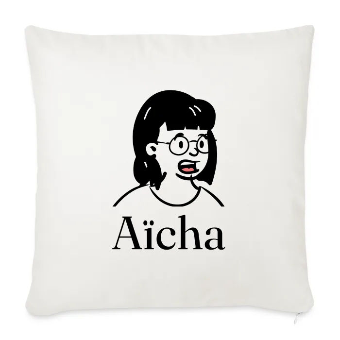 Coussin personnalisé au prénom Aïcha