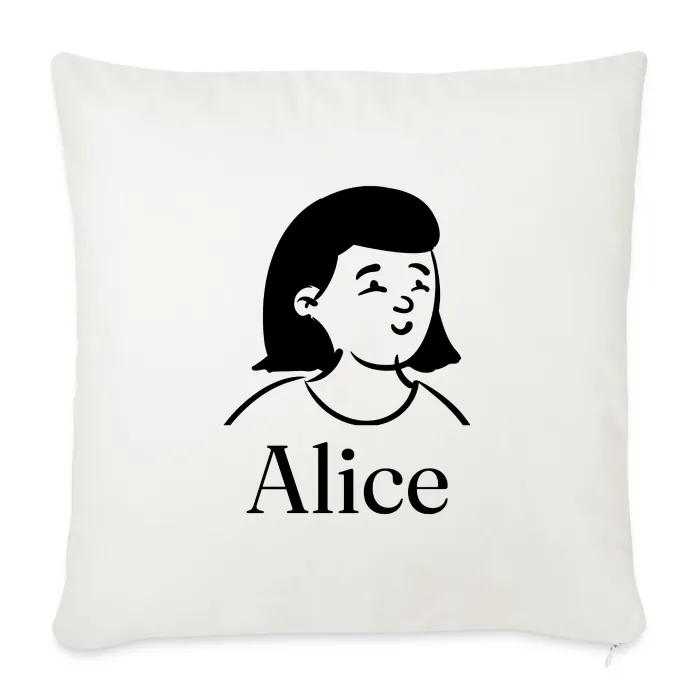 Coussin personnalisé au prénom Alice