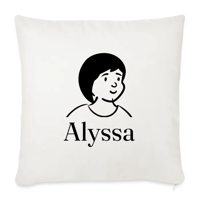 Coussin personnalisé au prénom Alyssa