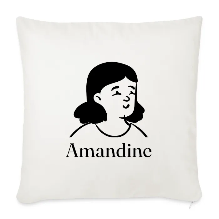 Coussin personnalisé au prénom Amandine