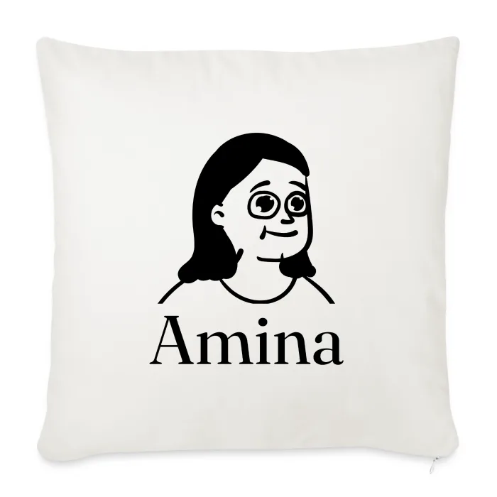 Coussin personnalisé au prénom Amina