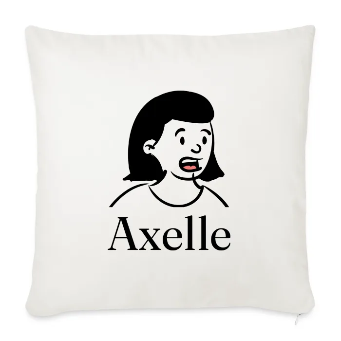 Coussin personnalisé au prénom Axelle