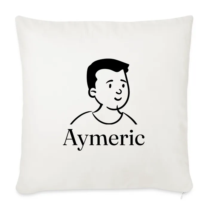 Coussin personnalisé au prénom Aymeric