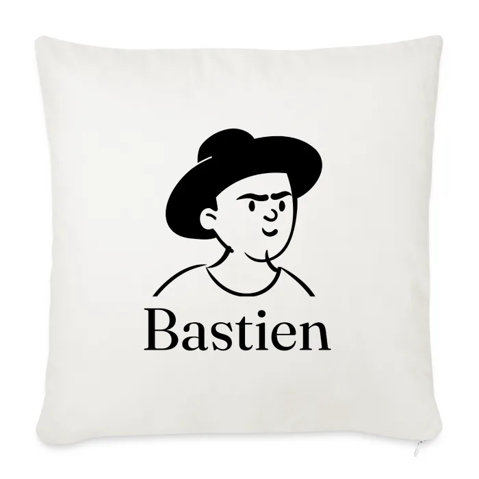 Coussin personnalisé au prénom Bastien