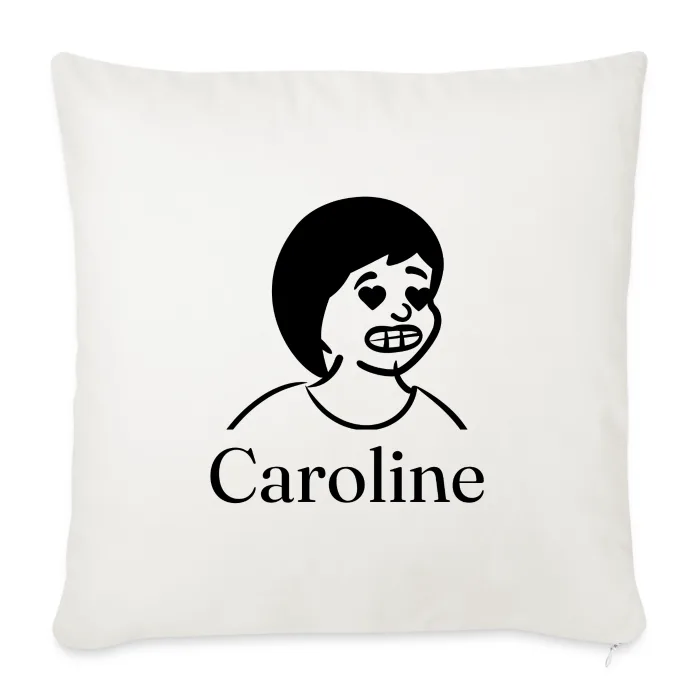 Coussin personnalisé au prénom Caroline