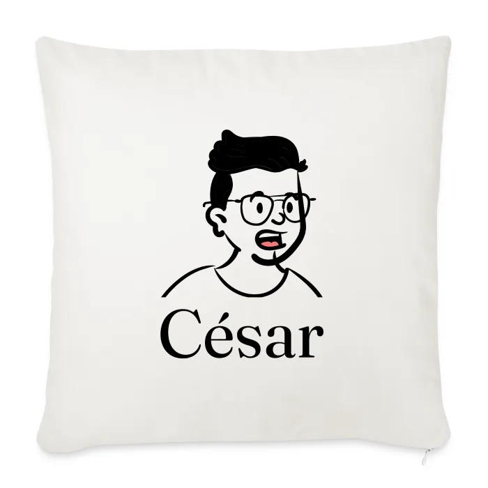 Coussin personnalisé au prénom César