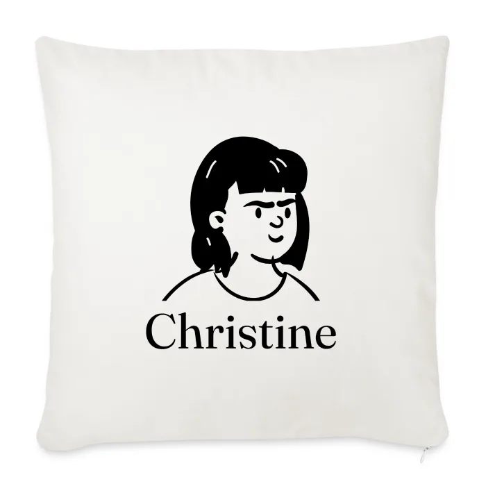 Coussin personnalisé au prénom Christine