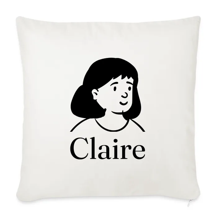Coussin personnalisé au prénom Claire