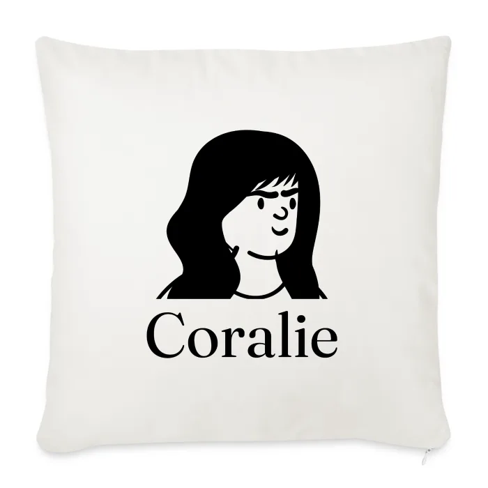 Coussin personnalisé au prénom Coralie