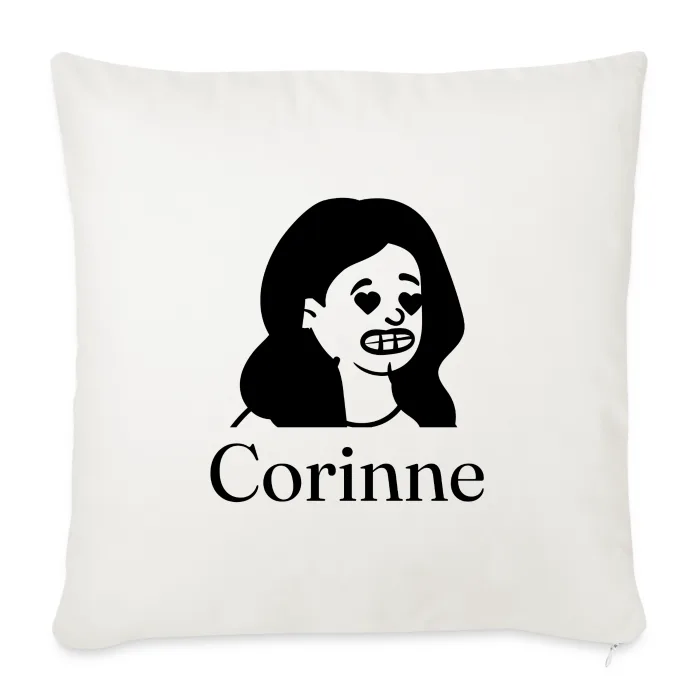 Coussin personnalisé au prénom Corinne