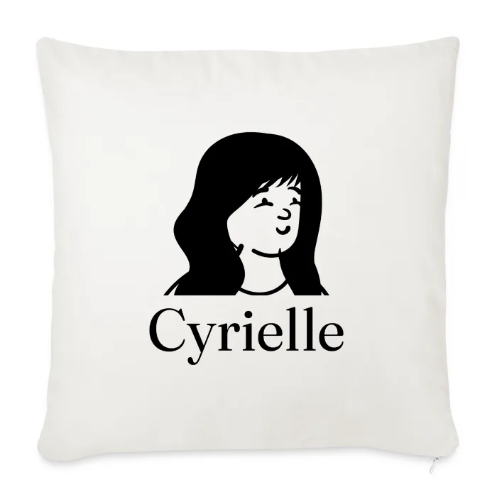 Coussin personnalisé au prénom Cyrielle