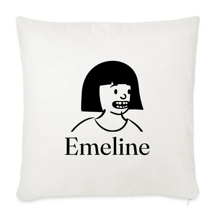 Coussin personnalisé au prénom Emeline
