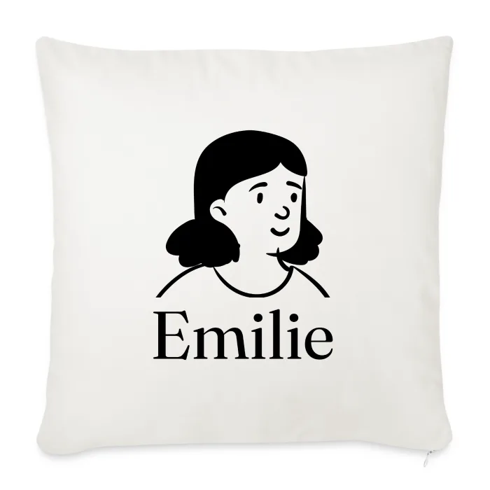 Coussin personnalisé au prénom Emilie