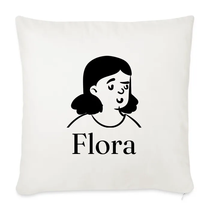 Coussin personnalisé au prénom Flora