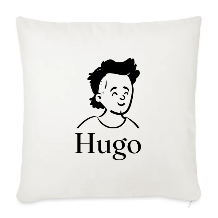 Coussin personnalisé au prénom Hugo