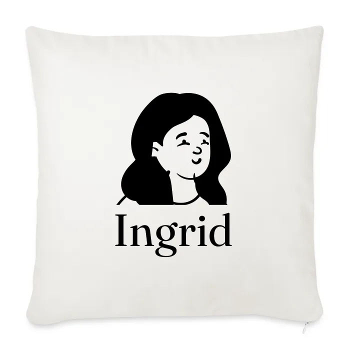 Coussin personnalisé au prénom Ingrid