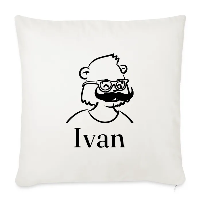 Coussin personnalisé au prénom Ivan