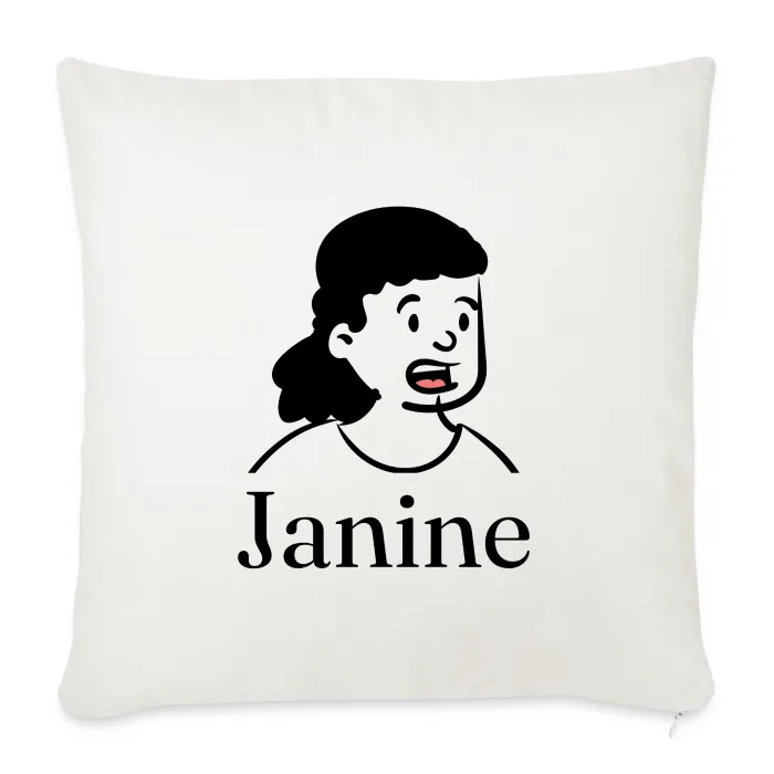 Coussin personnalisé au prénom Janine