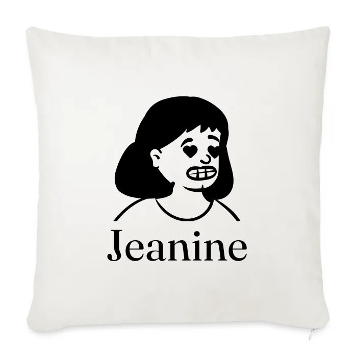 Coussin personnalisé au prénom Jeanine
