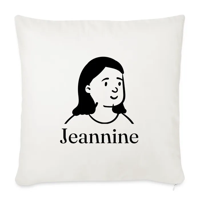 Coussin personnalisé au prénom Jeannine