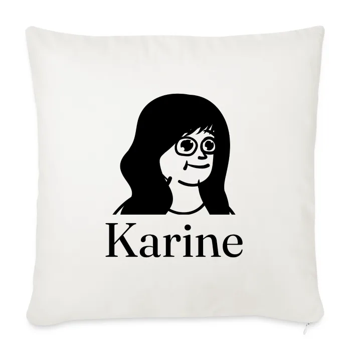 Coussin personnalisé au prénom Karine