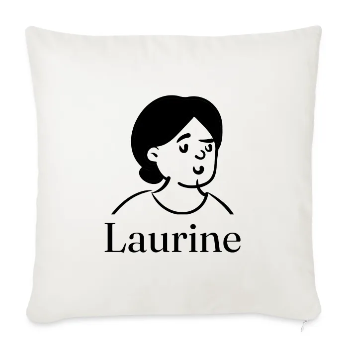 Coussin personnalisé au prénom Laurine