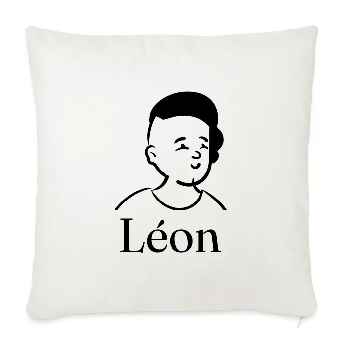 Coussin personnalisé au prénom Léon