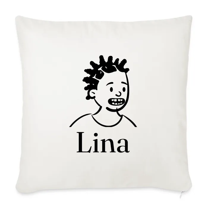Coussin personnalisé au prénom Lina