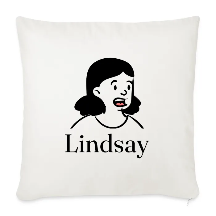 Coussin personnalisé au prénom Lindsay