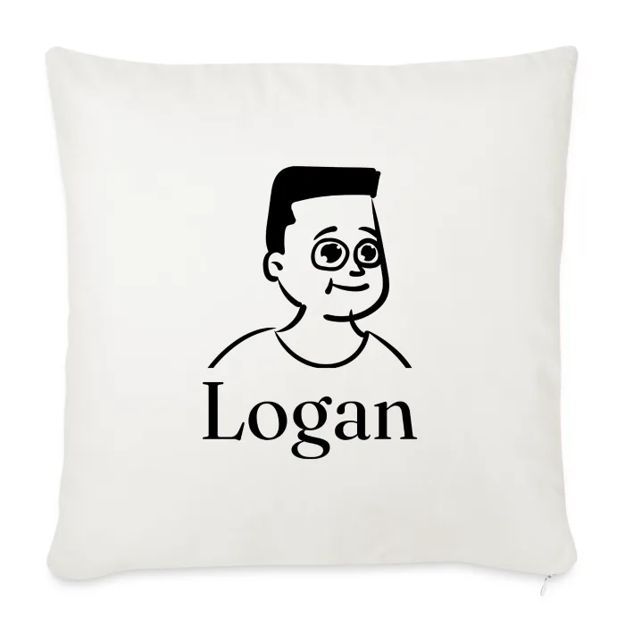 Coussin personnalisé au prénom Logan