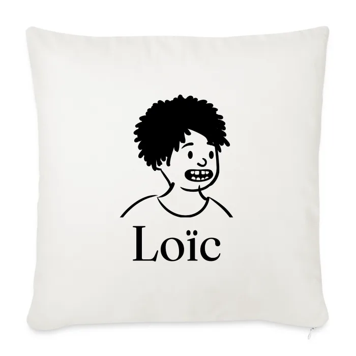Coussin personnalisé au prénom Loïc