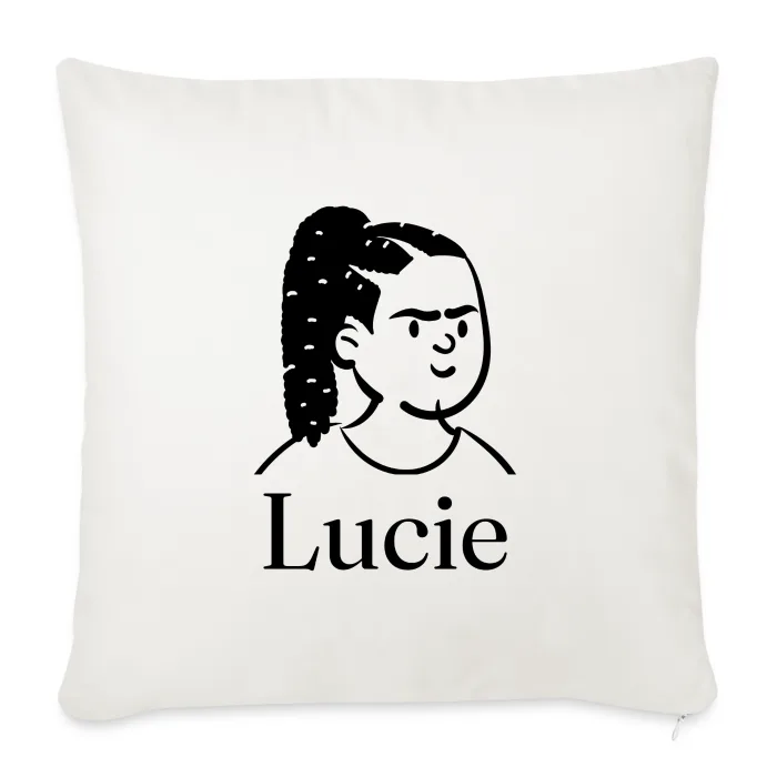 Coussin personnalisé au prénom Lucie