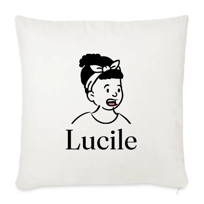 Coussin personnalisé au prénom Lucile