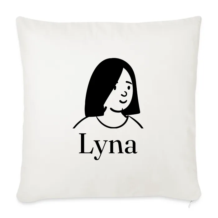 Coussin personnalisé au prénom Lyna