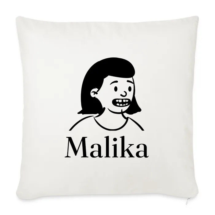 Coussin personnalisé au prénom Malika