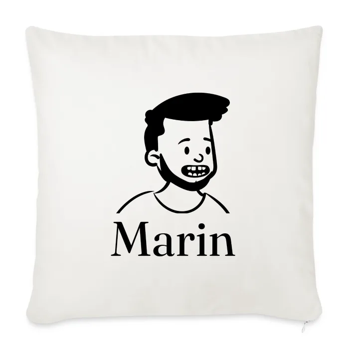 Coussin personnalisé au prénom Marin